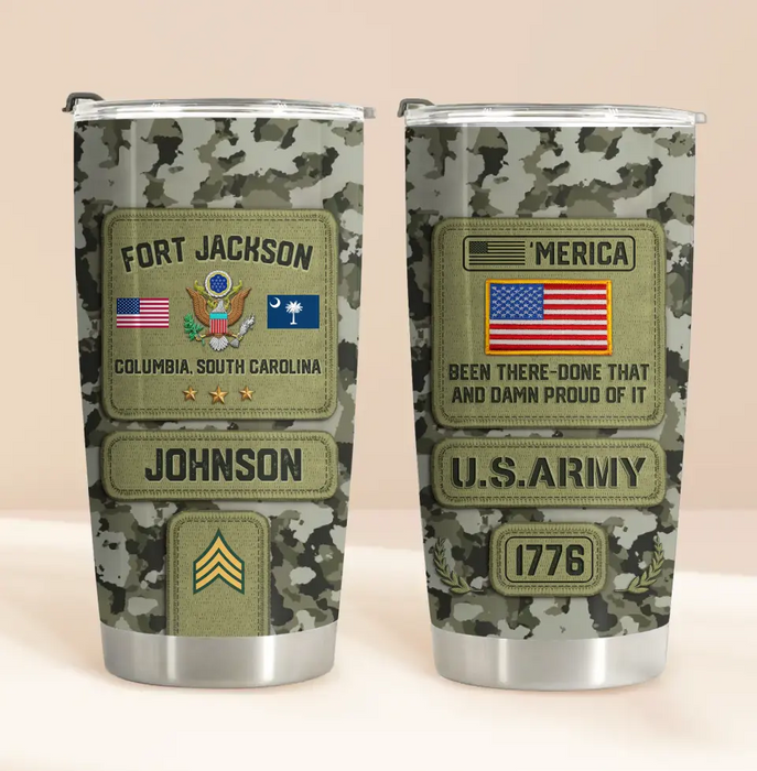 Custom Personalized Veteran Tumbler - Gift For Veteran/ Birthday/ Father's Day - U.S.Veteran