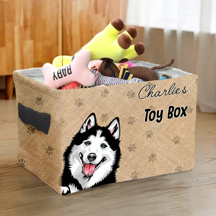 Personalized Pet Storage Box - Up to 3 Dogs/Cats - Gift Idea for Dog/Cat Lovers - Toy Box