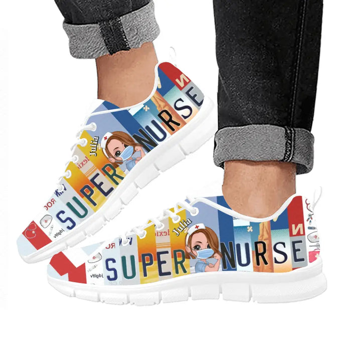 Custom Personalized Nurse Sneakers - Mother's Day Gift Idea for Nurse - Super Nurse