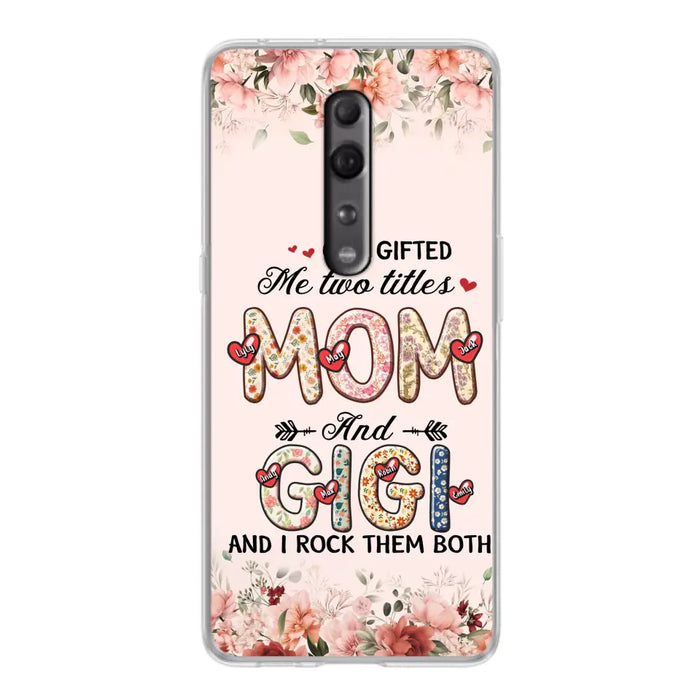 Personalized Grandma Phone Case - Up to 7 Kids & 7 Grandkids - Mother's Day Gift Idea for Grandma/Mom - God Gifted Me Two Titles - Case for Xiaomi/Oppo/Huawei