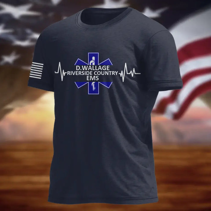 Personalized EMS/EMT/Paramedic AOP T-shirt - Gift Idea For Paramedic