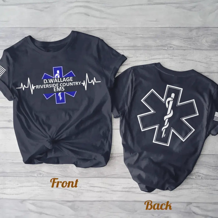 Personalized EMS/EMT/Paramedic AOP T-shirt - Gift Idea For Paramedic