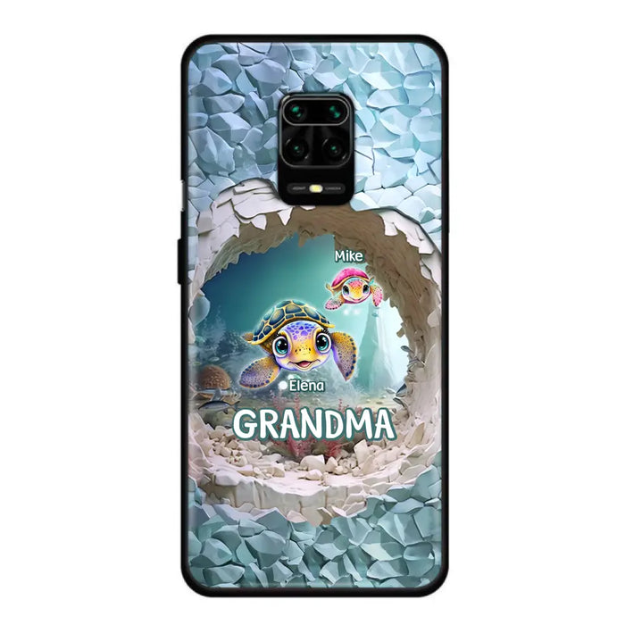 Personalized Turtle Phone Case - Up to 10 Kids - Mother's Day Gift Idea For Grandma - Case for Xiaomi/Huawei/Oppo