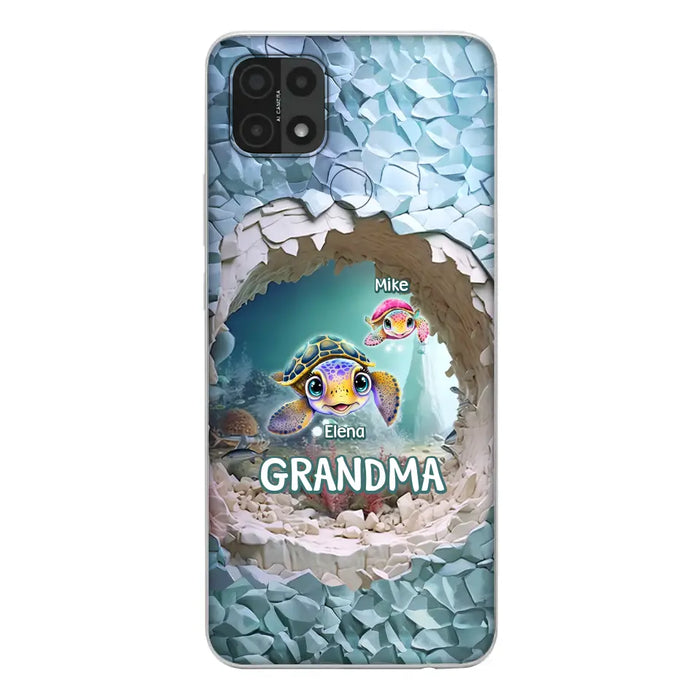 Personalized Turtle Phone Case - Up to 10 Kids - Mother's Day Gift Idea For Grandma - Case for Xiaomi/Huawei/Oppo