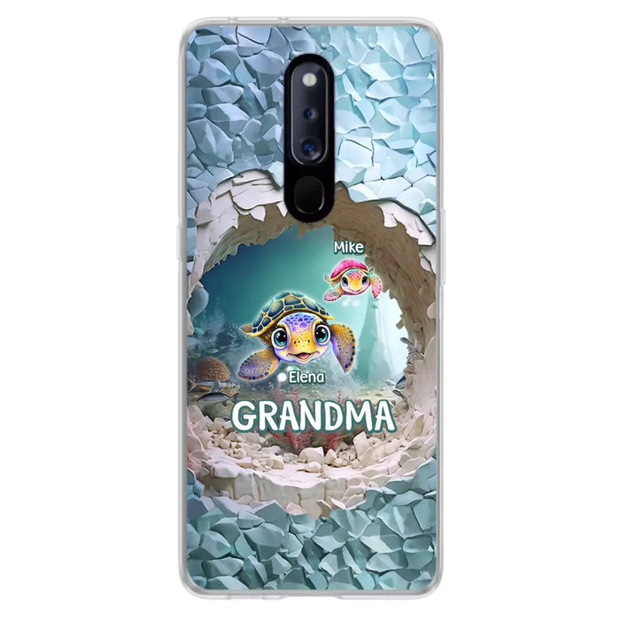 Personalized Turtle Phone Case - Up to 10 Kids - Mother's Day Gift Idea For Grandma - Case for Xiaomi/Huawei/Oppo