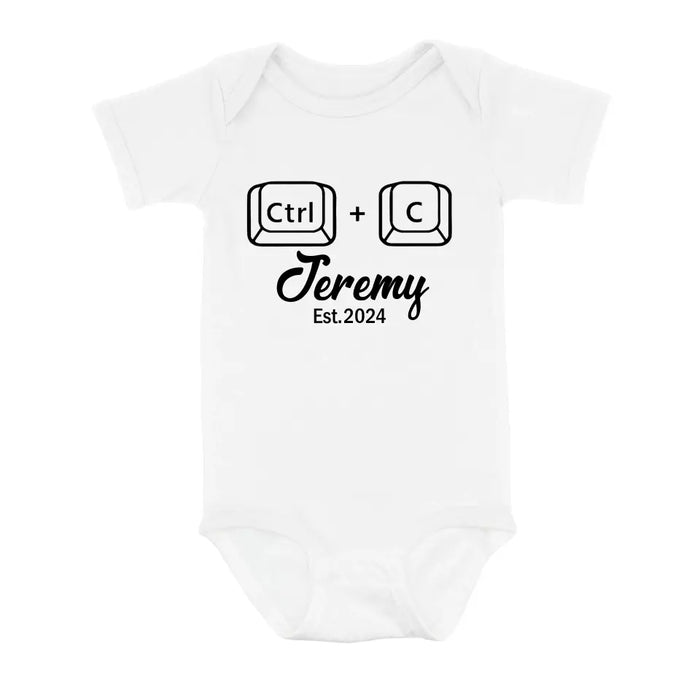 Custom Personalized Father Baby Onesie/T-Shirt - Father's Day Gift Idea for Baby & Daddy