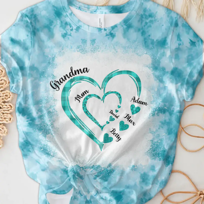 Personalized Mom/Grandma T-shirt - Up to 6 Kids And 12 Grandkids - Mother's Day Gift Idea For Mother/Grandma