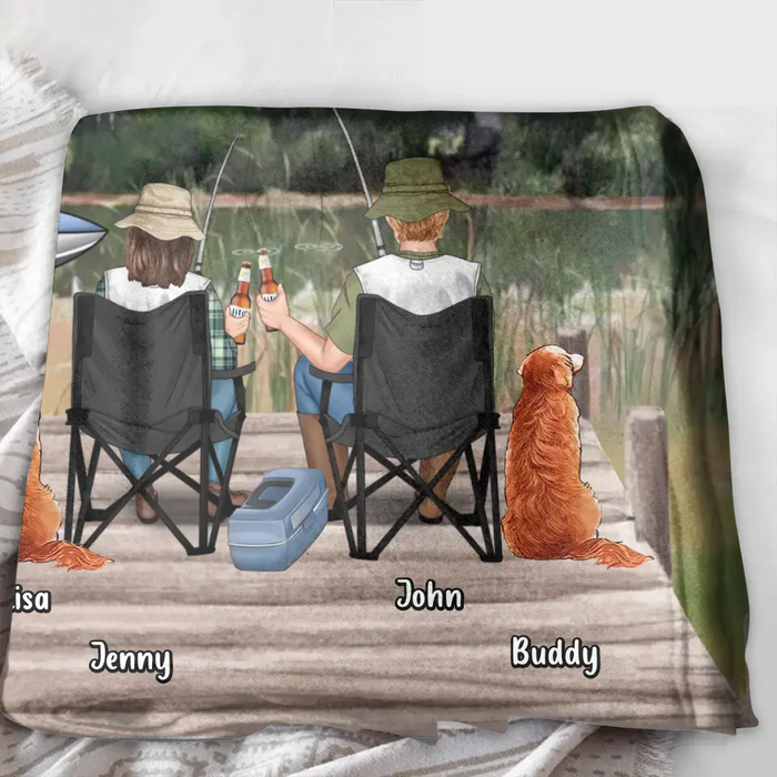 Custom Personalized Fishing Fleece Throw/Quilt Blanket - Gift Idea for Fishing Lover - Life Is Better By The Creek