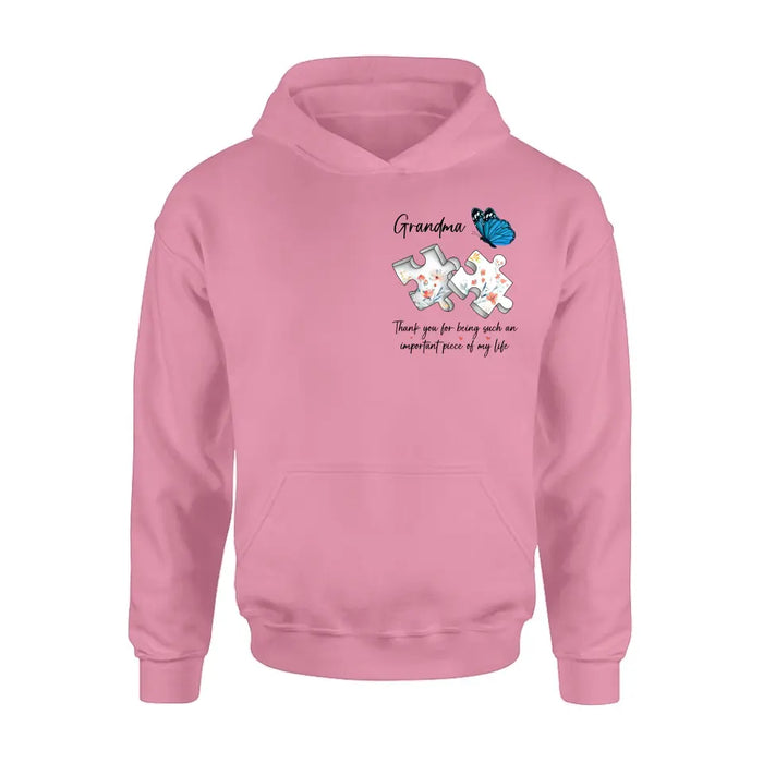 Personalized Butterfly Shirt/Hoodie - Gift Idea for Mother's Day/Father's Day - Thank You For Being Such An Important Piece Of My Life