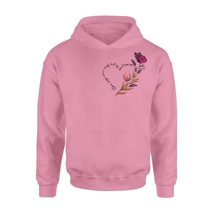 Custom Personalized Memorial Shirt/Hoodie - Memorial Gift Idea for Mother's Day/Father's Day - Your Wings Were Ready But My Heart Was Not