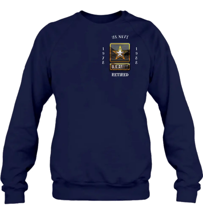 Custom Personalized Retired Veteran Shirt/Hoodie - Father's Day Gift Idea for Veteran