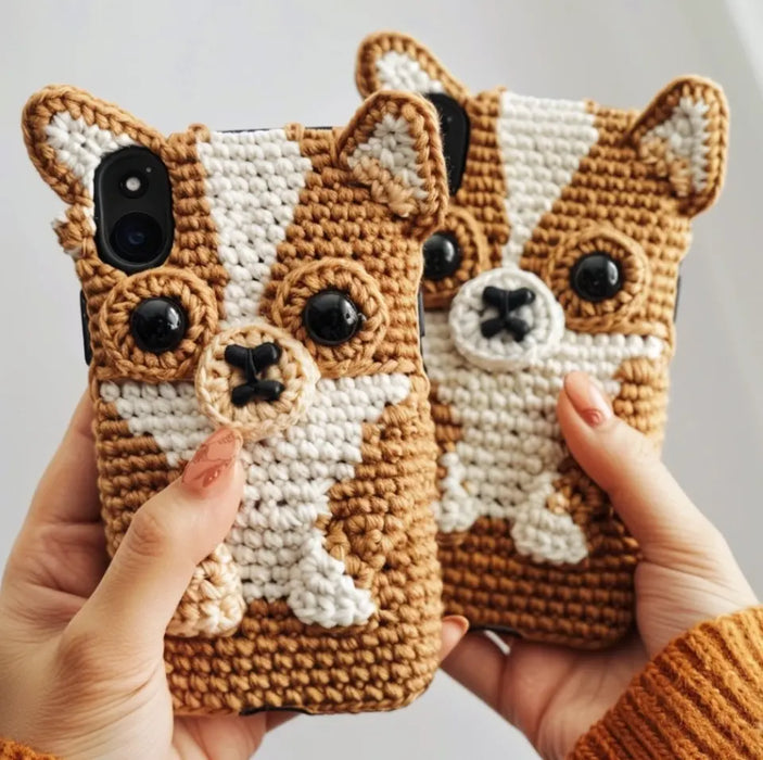 Custom Personalized Dog Crochet Phone Case - Father's Day/Mother's Day Gift Idea for Dog Lovers - Case for iPhone/Samsung
