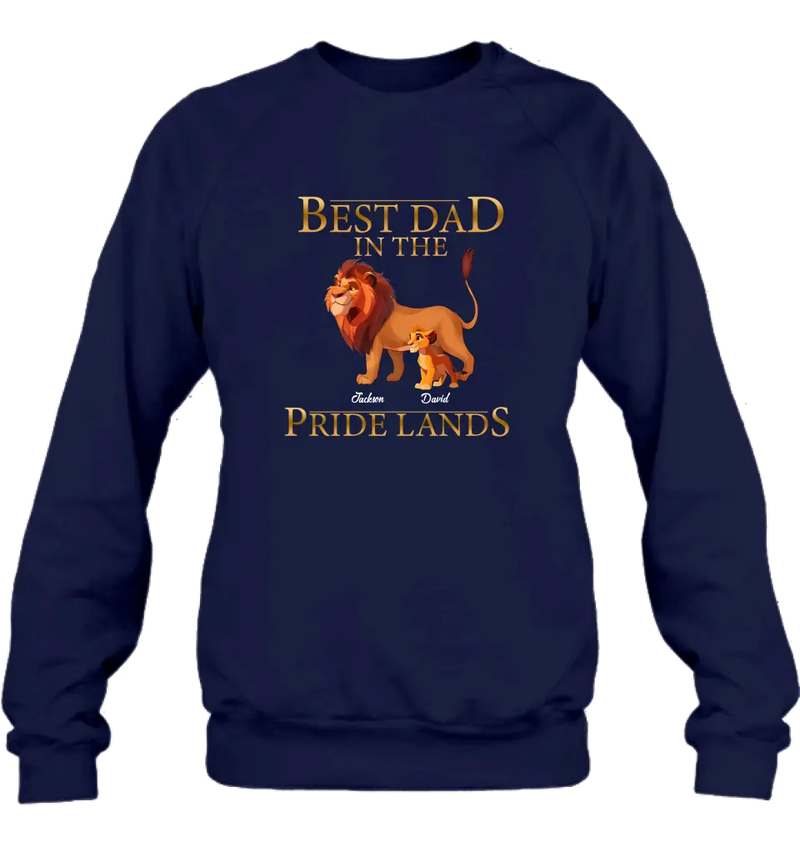 Personalized Lion Shirt/Hoodie - Up to 7 Children - Father's Day Gift Idea - Best Dad In The Pride Lands