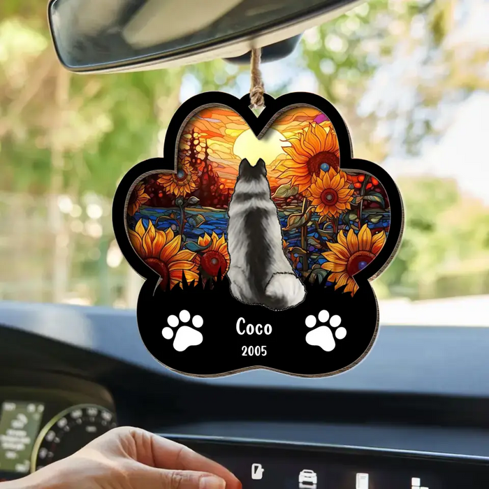 Custom Personalized Dog Suncatcher Ornament - Upto 3 Dogs - Father's Day/Mother's Day Gift Idea for Dog Lovers