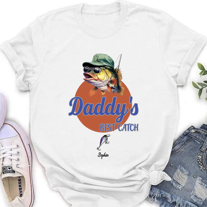 Custom Personalized Fishing Shirt/Hoodie - Upto 6 Fishing Lures - Father's Day Gift Idea for Fishing Lovers - Daddy's Best Catch