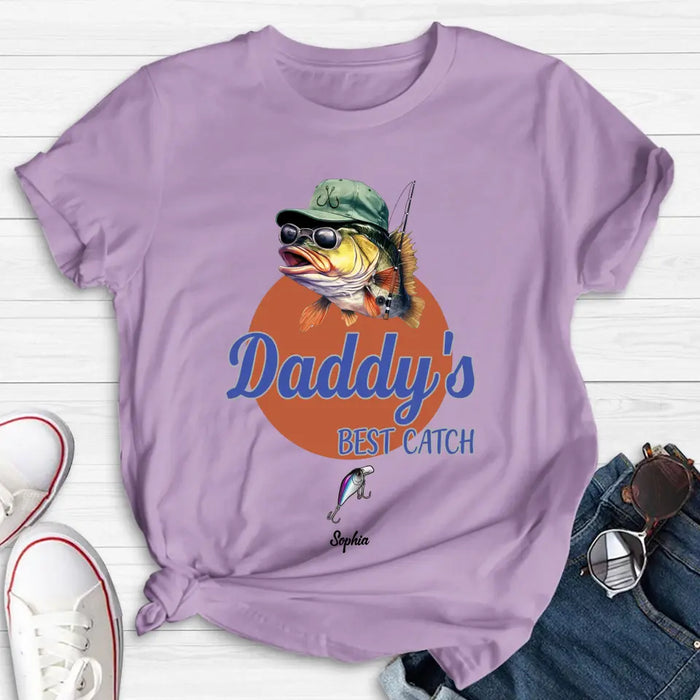 Custom Personalized Fishing Shirt/Hoodie - Upto 6 Fishing Lures - Father's Day Gift Idea for Fishing Lovers - Daddy's Best Catch