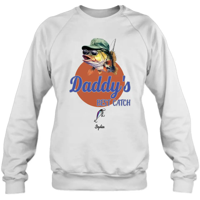 Personalized Fishing Shirt/Hoodie - Up to 6 Fishing Lures - Father's Day Gift Idea for Fishing Lovers - Daddy's Best Catch