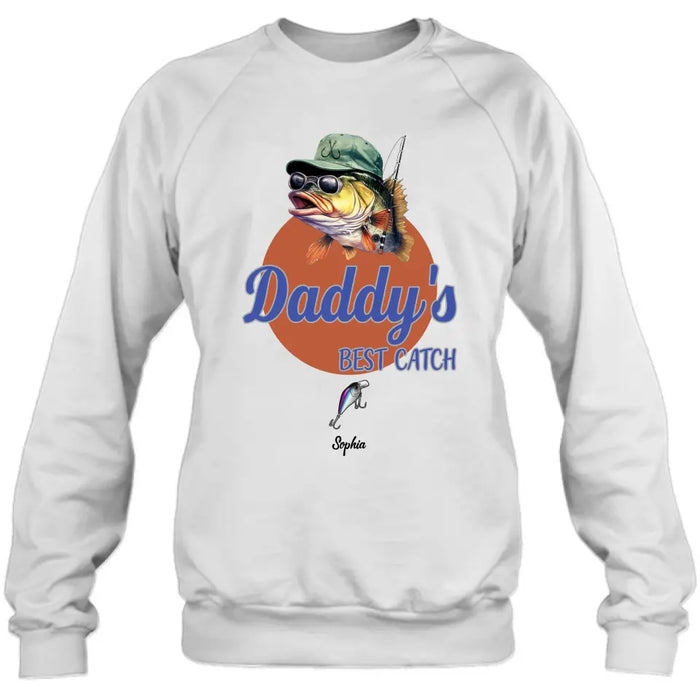 Custom Personalized Fishing Shirt/Hoodie - Upto 6 Fishing Lures - Father's Day Gift Idea for Fishing Lovers - Daddy's Best Catch