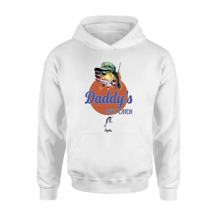 Custom Personalized Fishing Shirt/Hoodie - Upto 6 Fishing Lures - Father's Day Gift Idea for Fishing Lovers - Daddy's Best Catch