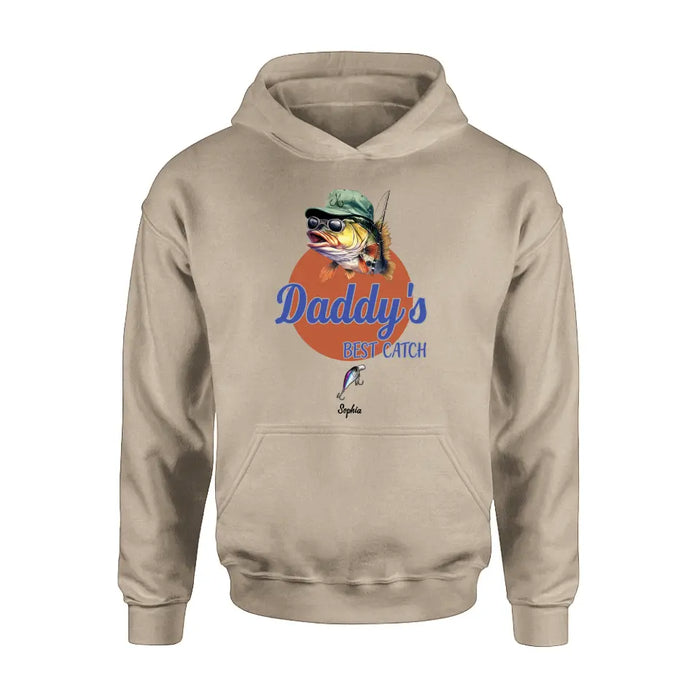 Custom Personalized Fishing Shirt/Hoodie - Upto 6 Fishing Lures - Father's Day Gift Idea for Fishing Lovers - Daddy's Best Catch