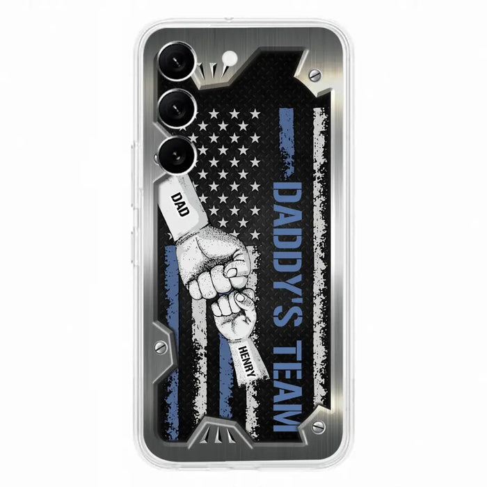 Custom Personalized Daddy's Team Phone Case - Father's Day Gift Idea For Dad/ Grandpa - Case for iPhone/ Samsung