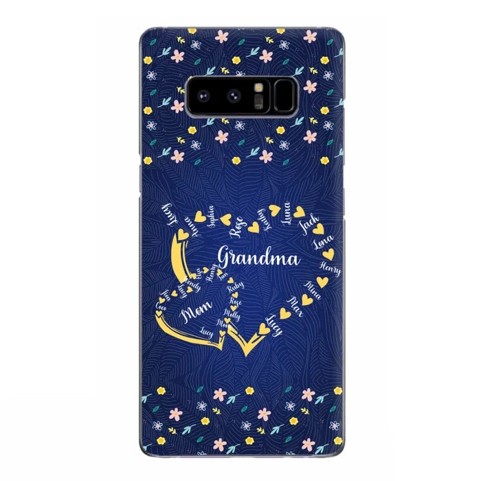 Custom Personalized Grandma Mom Phone Case - Gift Idea For Mother's Day - Upto 12 Kids - Case For iPhone And Samsung