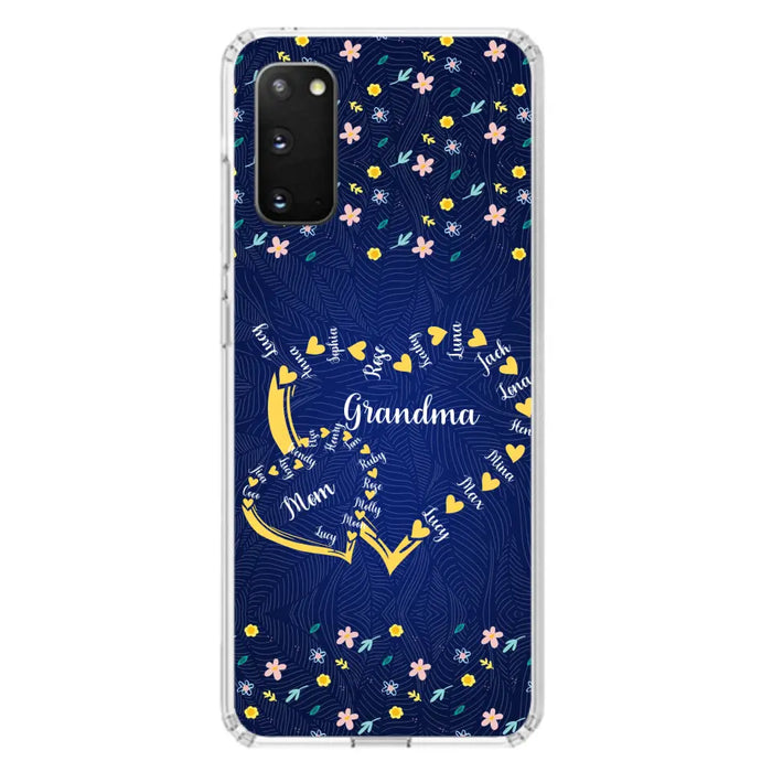 Custom Personalized Grandma Mom Phone Case - Gift Idea For Mother's Day - Upto 12 Kids - Case For iPhone And Samsung