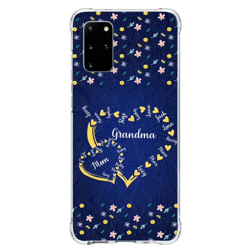 Personalized Grandma Mom Phone Case - Gift Idea For Mother's Day - Up to 12 Kids - Case For iPhone And Samsung