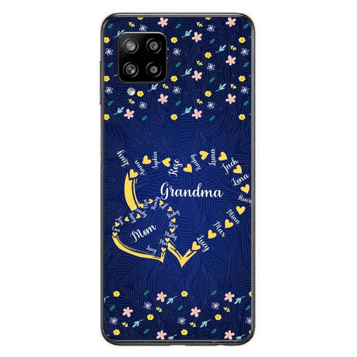 Custom Personalized Grandma Mom Phone Case - Gift Idea For Mother's Day - Upto 12 Kids - Case For iPhone And Samsung