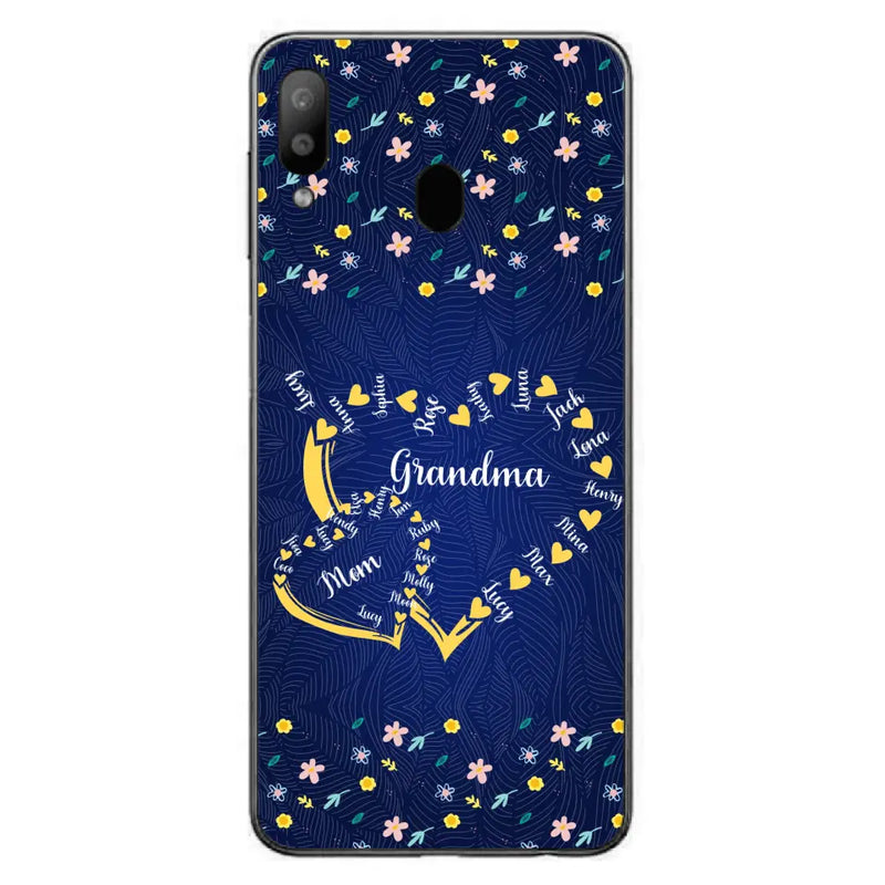 Personalized Grandma Mom Phone Case - Gift Idea For Mother's Day - Up to 12 Kids - Case For iPhone And Samsung
