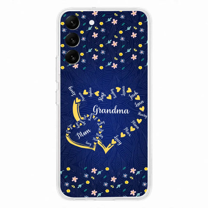 Custom Personalized Grandma Mom Phone Case - Gift Idea For Mother's Day - Upto 12 Kids - Case For iPhone And Samsung