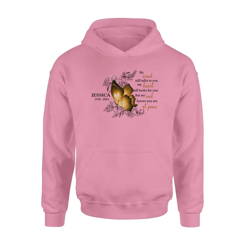 Personalized Memorial Shirt/Hoodie - Memorial Gift Idea for Mother's Day/Father's Day - My Mind Still Talks To You