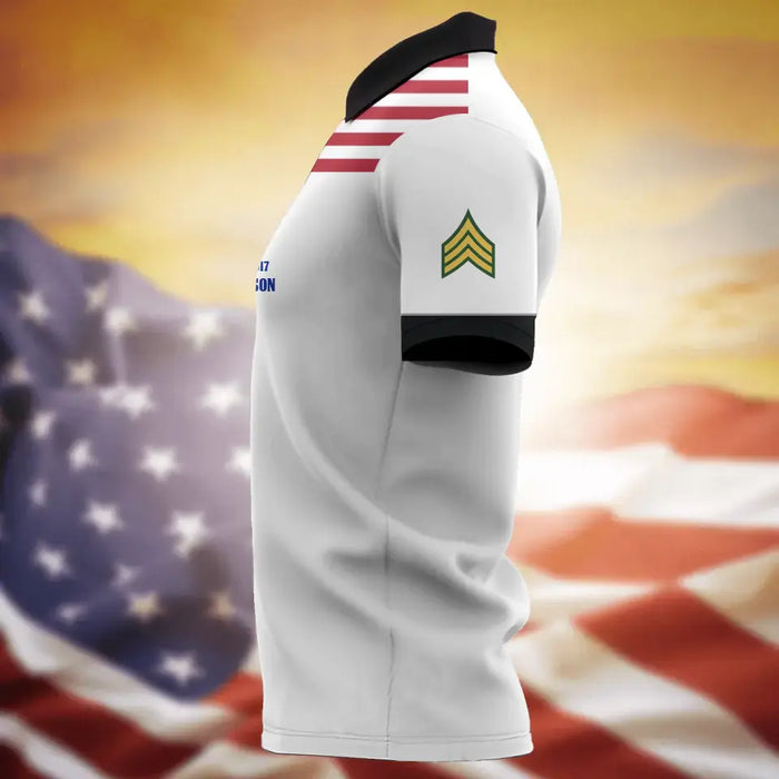 Custom Personalized Veteran All-Over Print Polo Shirt - Gift Idea For Veteran