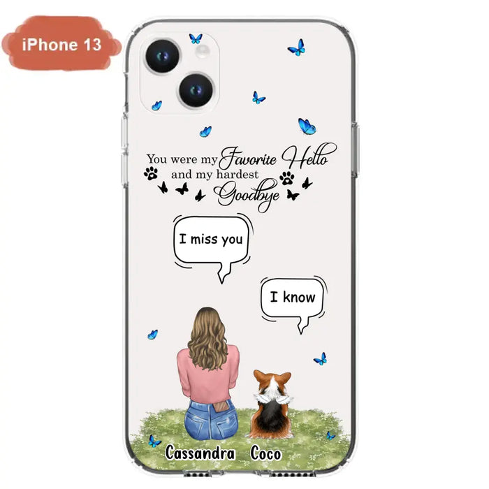 Personalized Pet Phone Case - Upto 4 Pets - Mother's Day Gift Idea For Couple/Dog/Cat Lover - You Were My Favorite Hello - Case For iPhone/Samsung