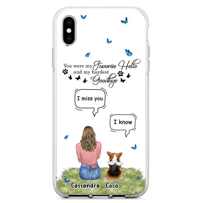 Personalized Pet Phone Case - Upto 4 Pets - Mother's Day Gift Idea For Couple/Dog/Cat Lover - You Were My Favorite Hello - Case For iPhone/Samsung