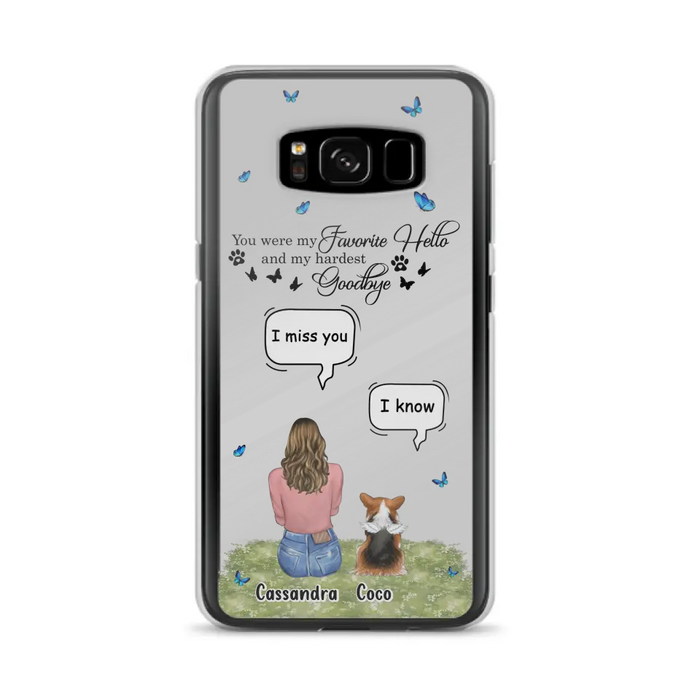 Personalized Pet Phone Case - Upto 4 Pets - Mother's Day Gift Idea For Couple/Dog/Cat Lover - You Were My Favorite Hello - Case For iPhone/Samsung