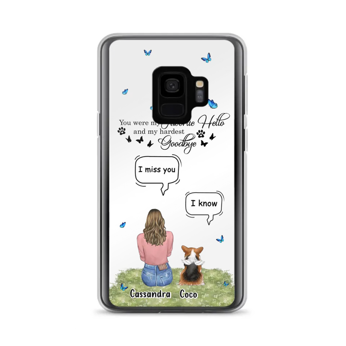 Personalized Pet Phone Case - Upto 4 Pets - Mother's Day Gift Idea For Couple/Dog/Cat Lover - You Were My Favorite Hello - Case For iPhone/Samsung