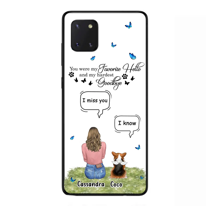 Personalized Pet Phone Case - Upto 4 Pets - Mother's Day Gift Idea For Couple/Dog/Cat Lover - You Were My Favorite Hello - Case For iPhone/Samsung