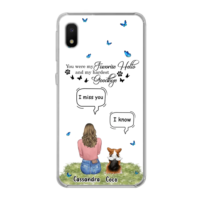 Personalized Pet Phone Case - Upto 4 Pets - Mother's Day Gift Idea For Couple/Dog/Cat Lover - You Were My Favorite Hello - Case For iPhone/Samsung