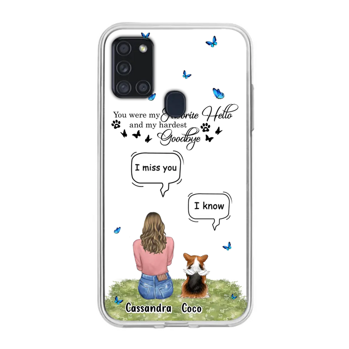 Personalized Pet Phone Case - Upto 4 Pets - Mother's Day Gift Idea For Couple/Dog/Cat Lover - You Were My Favorite Hello - Case For iPhone/Samsung