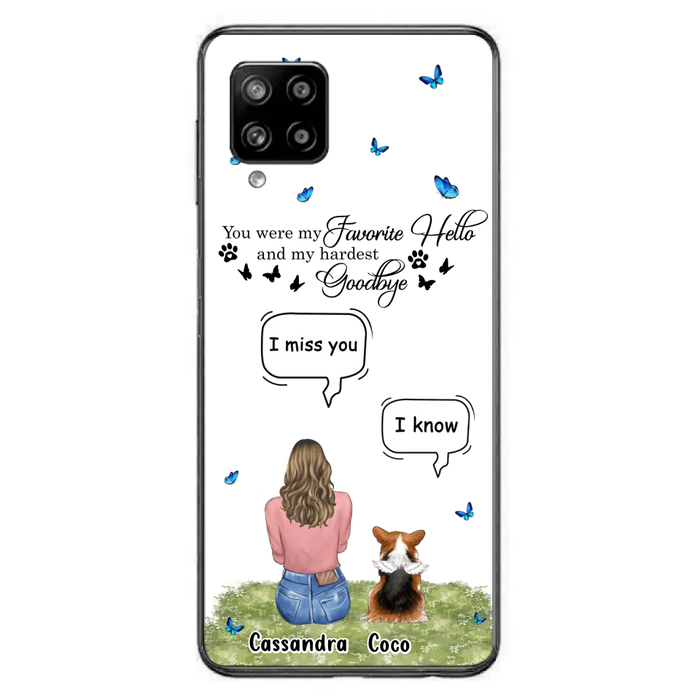 Personalized Pet Phone Case - Upto 4 Pets - Mother's Day Gift Idea For Couple/Dog/Cat Lover - You Were My Favorite Hello - Case For iPhone/Samsung