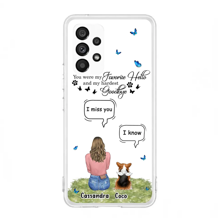 Personalized Pet Phone Case - Upto 4 Pets - Mother's Day Gift Idea For Couple/Dog/Cat Lover - You Were My Favorite Hello - Case For iPhone/Samsung