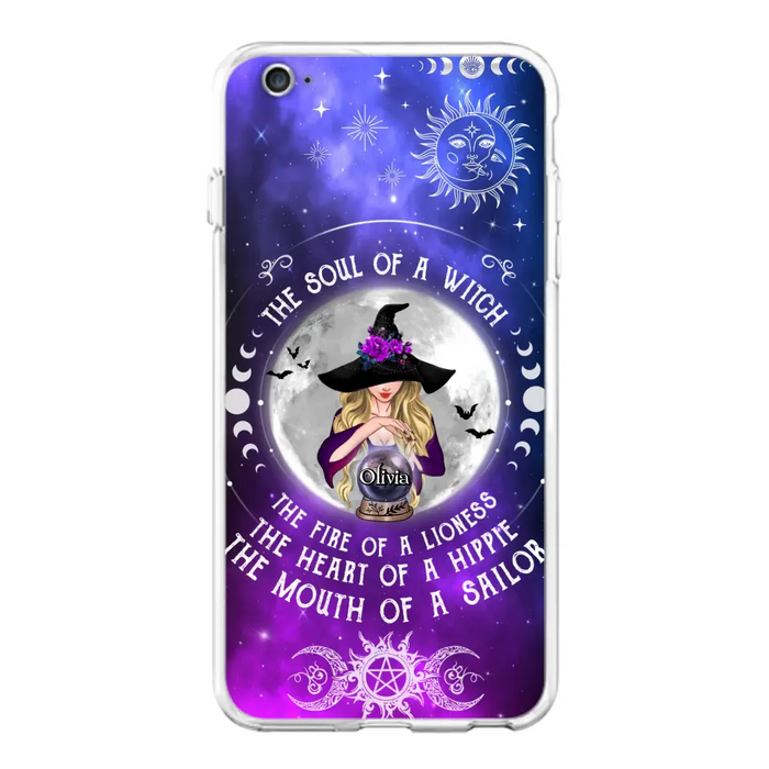 Personalized Witch Phone Case - Halloween Gift Idea For Witch Lovers - The Soul Of A Witch - Case For iPhone/Samsung