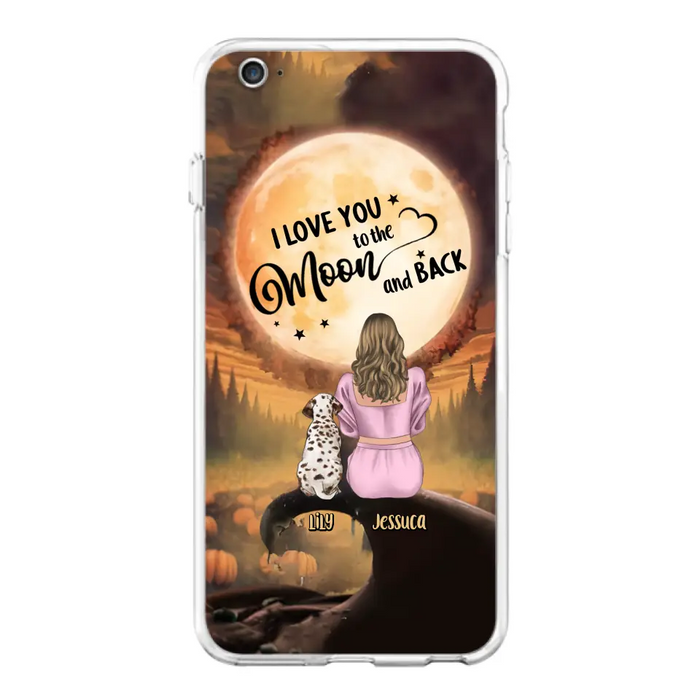 Personalized Memorial Pet Mom Phone Case - Gift Idea For Dog/Cat Owners - I Love You To The Moon And Back - Case For iPhone/Samsung