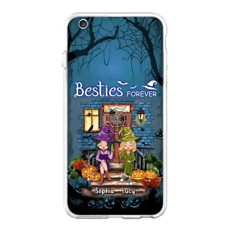 Personalized Halloween Friend Phone Case - Up to 5 Friends - Halloween Gift Idea for Friends/Sisters - Besties Forever - Case for iPhone/Samsung