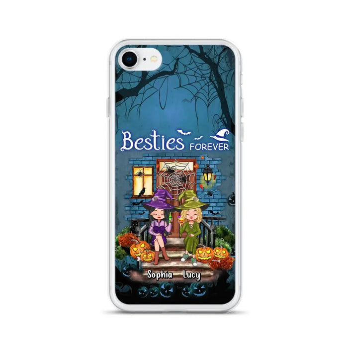 Custom Personalized Halloween Friend Phone Case - Upto 5 Friends - Halloween Gift Idea for Friends/Sisters - Besties Forever - Case for iPhone/Samsung