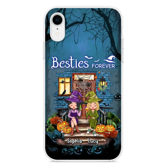 Custom Personalized Halloween Friend Phone Case - Upto 5 Friends - Halloween Gift Idea for Friends/Sisters - Besties Forever - Case for iPhone/Samsung