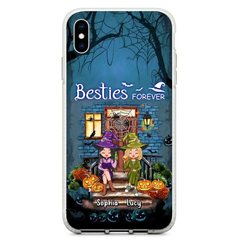 Personalized Halloween Friend Phone Case - Up to 5 Friends - Halloween Gift Idea for Friends/Sisters - Besties Forever - Case for iPhone/Samsung