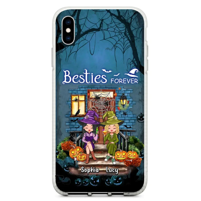 Custom Personalized Halloween Friend Phone Case - Upto 5 Friends - Halloween Gift Idea for Friends/Sisters - Besties Forever - Case for iPhone/Samsung