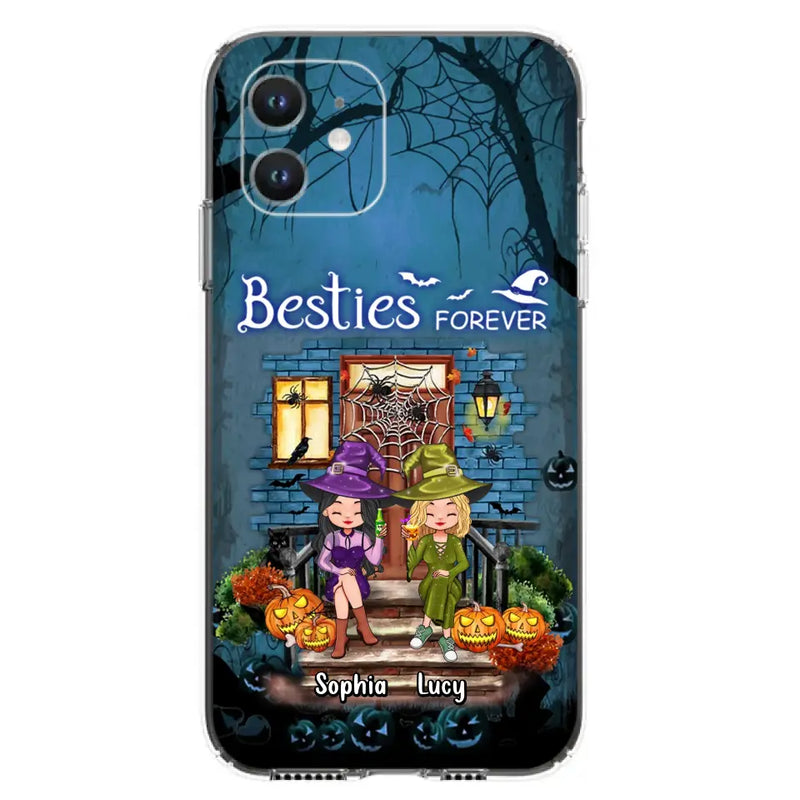 Personalized Halloween Friend Phone Case - Up to 5 Friends - Halloween Gift Idea for Friends/Sisters - Besties Forever - Case for iPhone/Samsung
